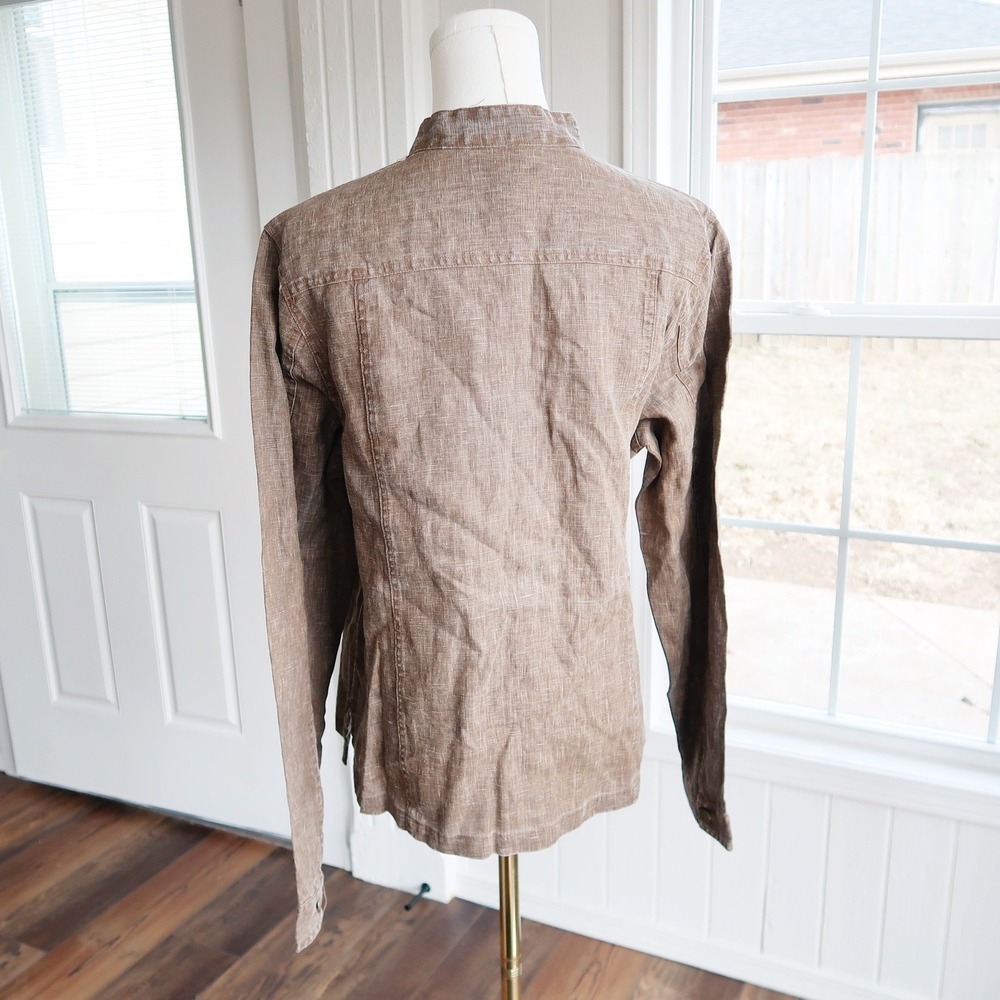 Metrostyle Womens 100%‎ Linen Button Jacket 14T Vintage Romantic Fairycore Boho - Picture 4 of 9